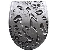 WOLTU Tapa WC con Cierre Lento y Liberación Rapida, Tapa de Inodoro de Forma O, Tapa Inodoro Termoplástico, Montaje Superior o Inferior, con Bisagras Ajustables entre 10-18.5 cm, WS2466