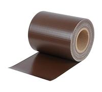 WOLTU Tiras de Pantalla de Privacidad de PVC de 450 g/m², Rollo de Valla Opaca contra el Viento y Sol 19cm x 35m, para Jardín Balcón Terraza, Incluye 25 Tiras de Sujeción, Marrón
