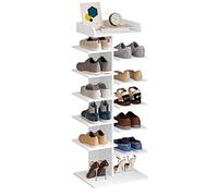 WOLTU Zapatero Estanteria de 12 Niveles Estrecho para Entrada Recibidor, Armario Zapatero Alto de Madera, Blanco