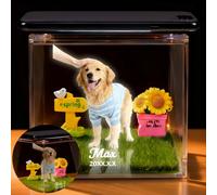 WolunLi Casa conmemorativa holográfica personalizada para mascotas, proyección fotográfica en 3D personalizada, regalo de recuerdo de duelo para la pérdida de perro, gato o mascota querida