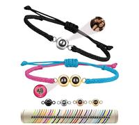 WolunLi Pulseras personalizadas con imagen en el interior, pulsera con foto personalizada, pulsera con imagen secreta personalizada para mujeres y hombres, regalos personalizados para seres queridos