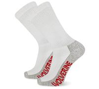 Wolverine Calcetines de media pantorrilla con punta de acero para hombre, blanco, L