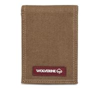 Wolverine Cartera de Bolsillo Frontal Resistente con Bloqueo RFID para Hombre (Disponible en Lona de algodón o Cuero), Guardian Cotton - Castaño, Talla única