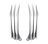 Wolverine Claws 1: 1 Movie ABS Props X Men Cosplay Juguetes de plástico para disfraces de disfraces Fiesta Decoración de Halloween (1 par) (Aldult A)