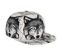 Wolves and Dream Catchers01 - Gorra de béisbol con estampado cómodo, malla transpirable, para deportes, golf, al aire libre, moda, color negro