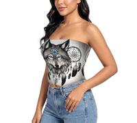 Wolves And Dream Catchers03 - Camiseta de tubo sin tirantes para mujer