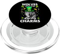 Wolves Are My Lucky Charms St Patricks Day Irish Wolf PopSockets PopGrip para MagSafe