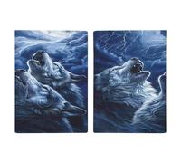 Wolves Howl at The Moon - Funda tipo cartera de viaje con ranura para tarjetas para mujeres y hombres