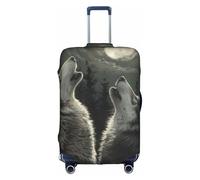 Wolves Howling Wolf at Night - Fundas protectoras para equipaje, a prueba de polvo, elásticas, para viajes, se adapta a equipaje de 18 a 32 pulgadas, multicolor, M(22"-24" Suitcase)