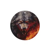 Wolves in the Flame Roar - Juego de 4 tarjetas aromáticas para colgar en el armario, baño, ambientadores de coche, de larga duración