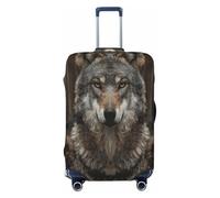 Wolves in The Forest - Funda protectora duradera para maleta, antiarañazos, para equipaje de 18 a 32 pulgadas, Black, S