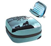 Wolves Landscape - Bolsa de almacenamiento portátil para servilletas sanitarias, Varios colores, 4.7x6.6x6.6 in/12x17x17 cm