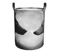 Wolves Love Under The Moon Wild Animal - Cesta plegable de tela de estilo moderno, cesta de ropa plegable, bolsa de ropa plegable para dormitorio, hogar o dormitorio y viajes