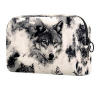 Wolves - Neceser para mujer, neceser de viaje, bolsa organizadora de maquillaje con cremallera, multicolor, 18.5x7.5x13cm/7.3x3x5.1in, Neceser