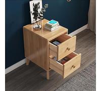 WOLWES 20/25/30/35/40/45 cm de Ancho Mesita de Noche Madera Mesitas de Noche Dormitorio Mesa de Noche con 2 Cajones (Color : Wood Color-B, Size : 30 * 40 * 50CM)