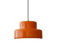 WOLWES Lámpara Colgante de Estilo Retro japonés, Accesorios de iluminación de Techo con Base E27, lámpara Colgante de Arte de Hierro Naranja con Personalidad Creativa, Sala de Estar, Comedor, Sala de