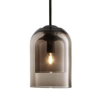 WOLWES Lámpara de araña de montaje empotrado, lámpara colgante de cristal de estilo nórdico, pantalla de lámpara colgante de personalidad creativa, fuente de luz E27, lámpara colgante única, accesorio