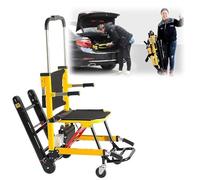WOLWES Sillas De Ruedas Eléctricas para Subir Escaleras,Silla para Subir Y Bajar Escaleras,Salvaescaleras Portátil,Escalador De Escaleras Eléctrico sobre Orugas,para Pacientes De Edad Yellow