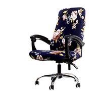 WOMACO Printed Office Chair Covers, Stretch Computer Universal Boss Modern Simplism Style High Back Chair Slipcover - Peony, Large