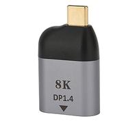 Womamaxsc Adaptador de Tipo C Macho a DP portátil, convertidor metálico de tamaño Mini USB-C a DisplayPort Que admite 4K a 60 Hz y 8K a 60 Hz para Dispositivos con, Android y macOS.