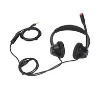 Womamaxsc Auriculares con cancelación de Ruido para Centro de Llamadas, Auriculares de comunicación empresarial con micrófono HD, Conector de 3,5 mm para Oficina en casa, telemarketing y