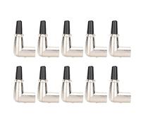 Womamaxsc Conector macho XLR en ángulo de 3 pines, enchufe XLR metálico para cable de micrófono DIY, conectores XLR de señal estable y soldada con ajuste seguro para interfaces de audio y