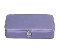 Womamaxsc Estuche para lápices de Gran Capacidad para niños, Bolsa para lápices de Cuero PU con Doble Compartimento y Bolsillo de Malla elástica para la Escuela, la Oficina y los Viajes; (Púrpura)
