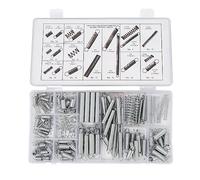 Womamaxsc Kit de 200 muelles de compresión y extensión, juego de muelles de acero chapados en zinc de 20 estilos con caja de almacenamiento para reparaciones de automóviles, proyectos de bri
