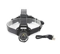 Womamaxsc Lámpara frontal LED con bombilla XHP50, linterna telescópica de zoom recargable, 1000 lm de brillo para acampar, correr y actividades al aire, carga por USB tipo C, aleación