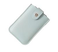 Woman Business Card Purse Case for Bank Cards Slim Coin Wallet with Pullout PU Leather Portable Multi Bags Holders(Light Blue)