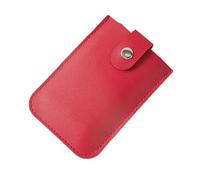 Woman Business Card Purse Case for Bank Cards Slim Coin Wallet with Pullout PU Leather Portable Multi Bags Holders(Red)