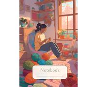 Woman crocheting inspired Lined Journal Notebook - 6x9 Softcover, 121 lined Pages, Matte finish: Perfect for Crochet Lovers, Crafters, and Creative Gifting