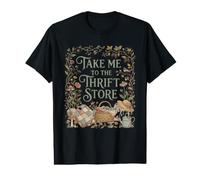 Woman Floral Thrifting Design Take Me To The Thrift Store Camiseta gráfica económica