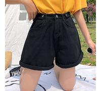 Woman Jeans Shorts Clothes High Waisted Summer Streetwear Baggy Wide Leg Vintage Fashion The New Black Harajuku Pants