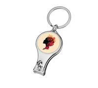 Woman Silhouette - Cortaúñas de flores rosas y rojas, cortaúñas profesional, cortador de cutículas para mujeres y hombres