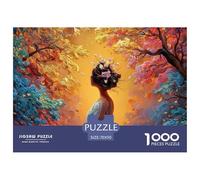 Woman Stands Under A Tree 1000 Piezas Cartón Fuerte Rompecabezas Dreaming Girl Liberador De Estrés Juego Creativo Puzzle Juego De Desafío Difícil 70x50cm/1000pcs