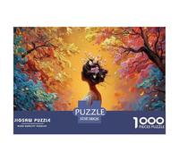 Woman Stands Under A Tree 1000 Piezas Cartón Rompecabezas Dreaming Girl Imposible, Difícil Juego Creativo Puzzle Juego De Desafío Difícil 38x26cm/1000pcs