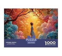 Woman Stands Under A Tree 1000 Piezas Papel Ecológico Rompecabezas Boho Goddess Liberador De Estrés Juego Familiar Puzzle para Adultos Y Niños 70x50cm/1000pcs