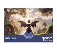 Woman with Bat Wings 1000 Piezas Cartón Rompecabezas Enchanted Fairy Imágenes Vibrantes Juego Familiar Puzzle Juego De Desafío Difícil 38x26cm/1000pcs