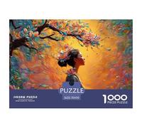 Woman with Flowers in Her Hair 1000 Piezas Cartón Rompecabezas Boho Goddess Imposible, Difícil Juego Creativo Puzzle para Adultos Y Niños 70x50cm/1000pcs