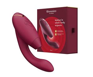 Womanizer Duo 2 Succionador de clítoris para mujer - Estimulador de clítoris y punto G - Smart Silence - Succionador mujer con 14 niveles de intensidad - Granate