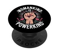 Womankind is Powerkind Women Empowerkind Women Equality Women's PopSockets PopGrip Adhesivo