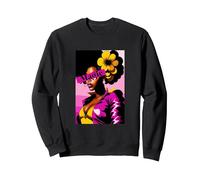 Woman'S Girls Black Queen Magic, Abstract Black Girl Magic Sudadera, Unisex para Adultos, Negro, XXL