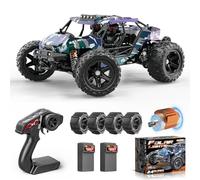 Womaqu Coche Teledirigido 1:14 para Adultos y Niños, Camión RC 4x4 Off-Road 40 km/h, Coche RC Todo Terreno con 2 Baterías de 1300mAh y 2 Juegos de Neumáticos, Coche Radiocontrol Rápido