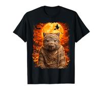 Wombat Mummy in Espeluznante Parche de Calabaza en la Noche de Halloween Camiseta gráfica económica