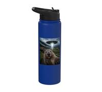 Wombat Selfie con Alien UFO Meme Divertido Stainless Steel Insulated Water Bottle