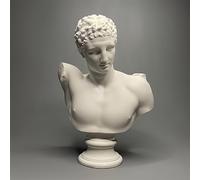 Womeet Estatua de busto griego de yeso, figura de escultura de busto de mitología griega para decoración del hogar y la oficina, adorno de estantería, bocetos, práctica, regalo de arte