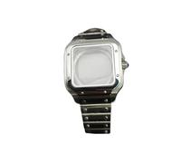 WOMELF Caja de reloj cuadrada de 38 mm con manecillas de esfera Accesorios de reloj de acero 316L Piezas de modificación plateadas/doradas compatibles con movimientos NH35 NH36 4R36 (Color : Sliver c