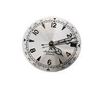 WOMELF Esfera con reloj mecánico para hombre, estilo montañismo, color verde, compatible con movimiento NH35 NH36 de 28,5 mm, talla única, Agate