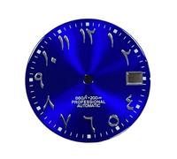 WOMELF Esfera de Reloj de 28,5mm, Esfera con números de Letras árabes, No Luminosa, Compatible con Movimiento NH35 NH36, esferas de Reloj, Piezas de Esfera árabe (Color : Blue Dial)